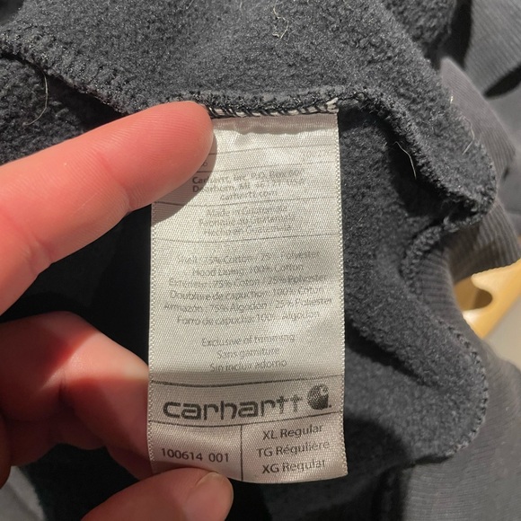 Carhartt Men's Zip Up Sweater - Black - Picture 15 of 16